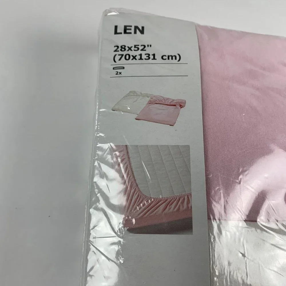 2 Pack Ikea Len Crib Fitted Sheet 28x52